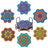 6-Piece Mandala Diamond Painting Coaster Set with Holder - Art Kits-Allen Cozy Haven Store