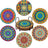 6-Piece Mandala Diamond Painting Coaster Set with Holder - Art Kits-Allen Cozy Haven Store