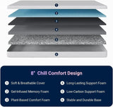 8 Inch Twin Mattress with Gel Memory Foam for Cooling Sleep Allen Cozy Haven Store
