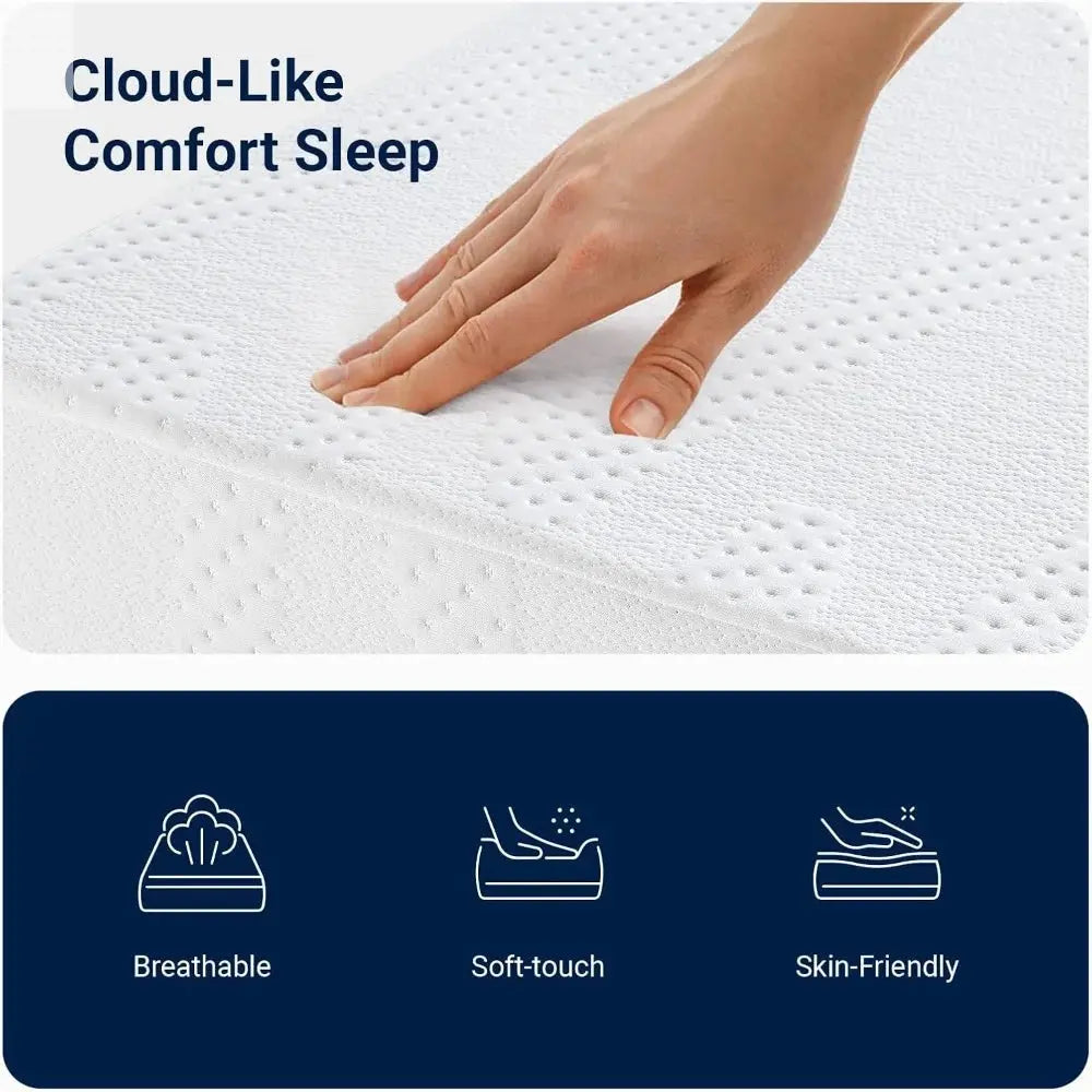 8 Inch Twin Mattress with Gel Memory Foam for Cooling Sleep, Pressure Relief, Fiberglass Free CertiPUR-US Certified Allen Cozy Haven Store