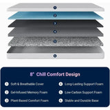 8 Inch Twin Mattress with Gel Memory Foam for Cooling Sleep, Pressure Relief, Fiberglass Free CertiPUR-US Certified Allen Cozy Haven Store