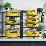 8-Tier Pot and Pan Organizer Rack with Lid Storage for Kitchen organization - Upgraded Cookware Organizer and Storage Solution-Allen Cozy Haven Store