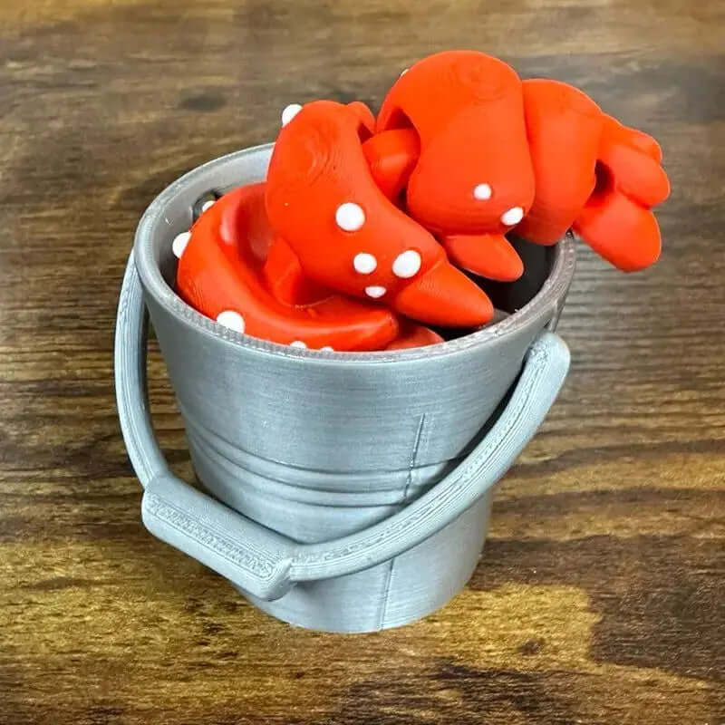 Articulate Lobster Figurine with Decorative Bucket for Home Accents-Allen Cozy Haven Store