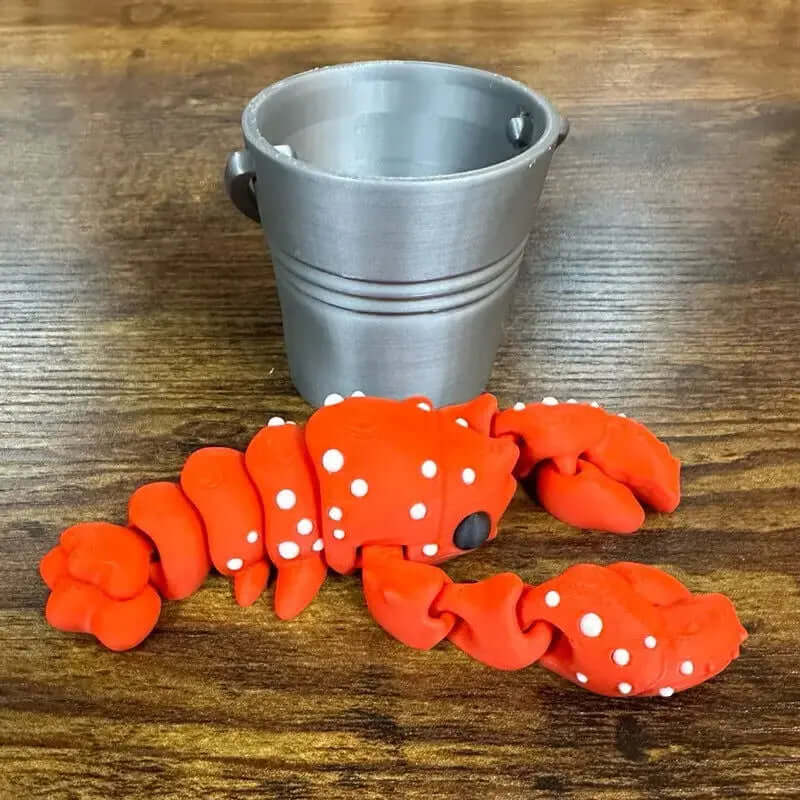 Articulate Lobster Figurine with Decorative Bucket for Home Accents-Allen Cozy Haven Store