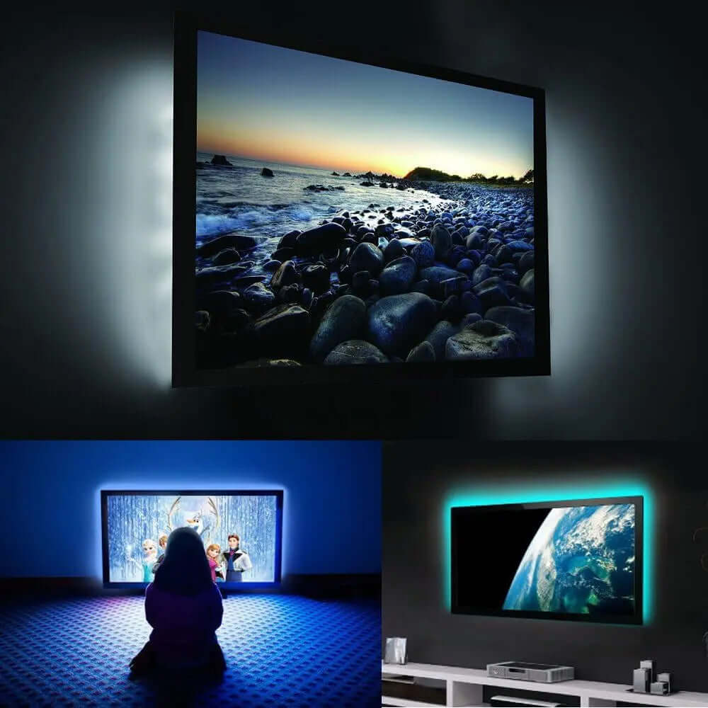 Battery-Operated Waterproof RGB LED Strip Lights with Mini Controller - 2M (6.56Ft) Multi-Color Changing Rope Lights-Allen Cozy Haven Store