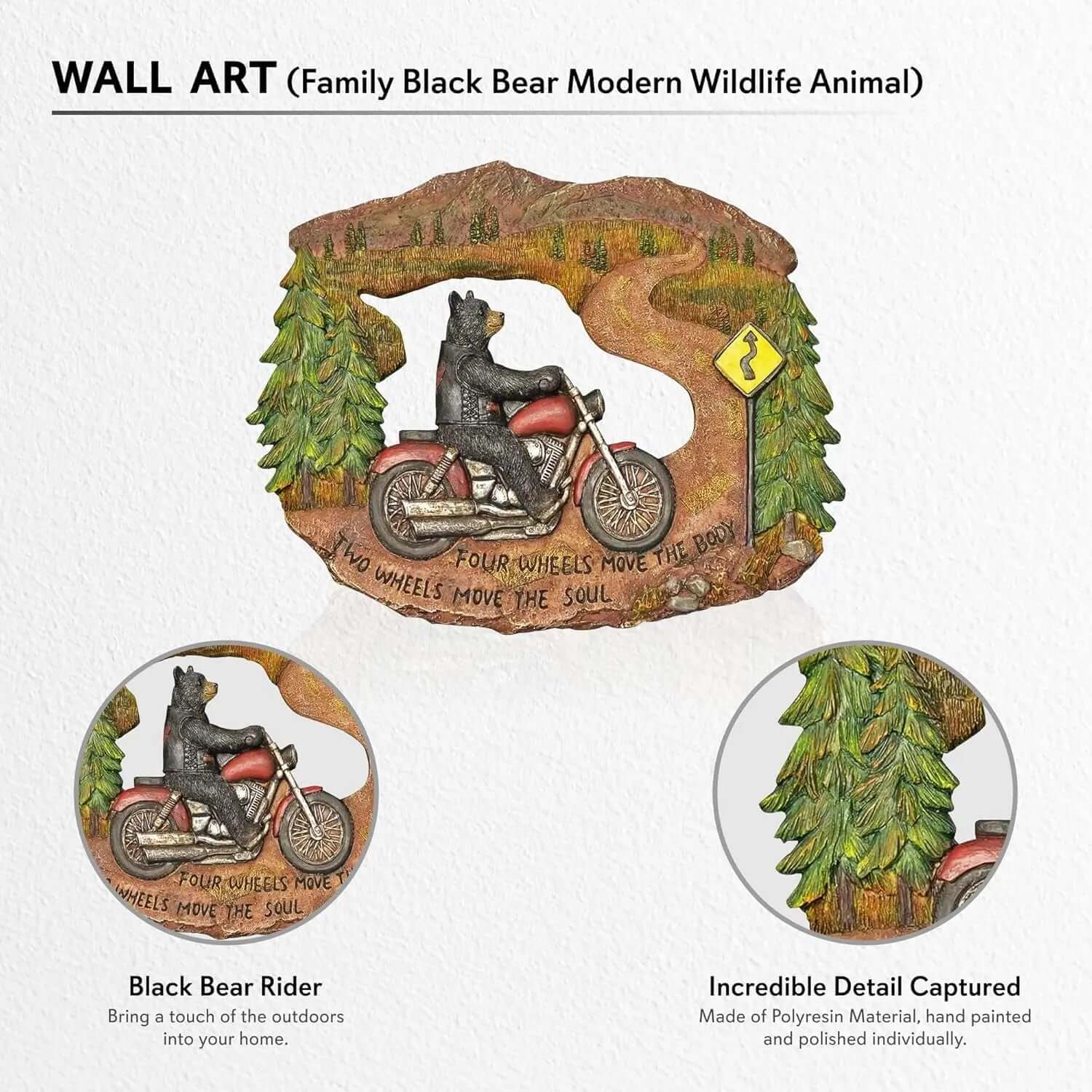 Themed Wall Art- "Four wheels move the body, Two wheels move the soul"-Allen Cozy Haven Store