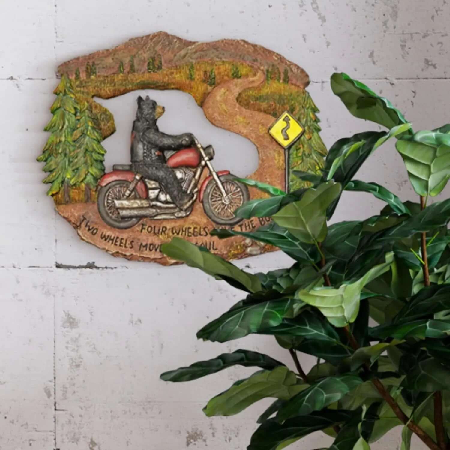 Themed Wall Art- "Four wheels move the body, Two wheels move the soul"-Allen Cozy Haven Store