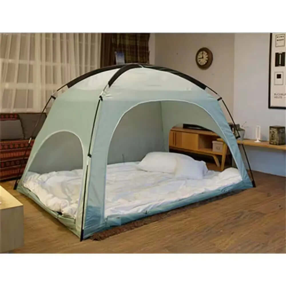 Blue Indoor Privacy Play Bed Tent for Kids - 79" x 59" x 57"-Allen Cozy Haven Store
