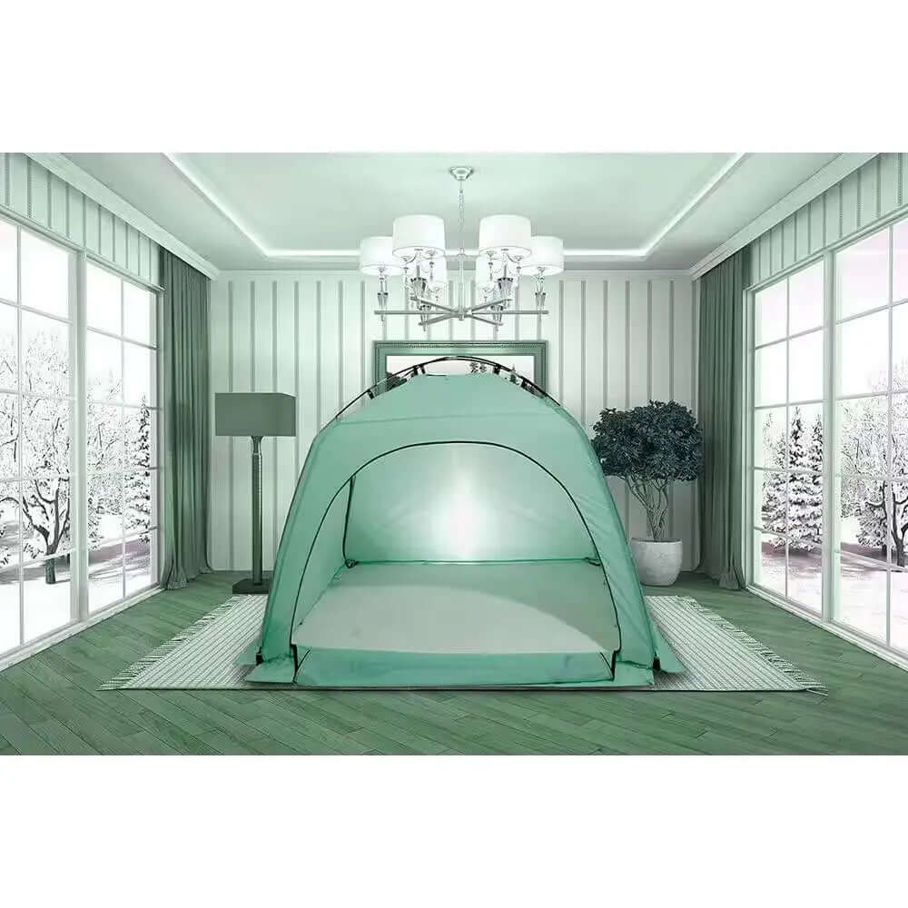 Blue Indoor Privacy Play Bed Tent for Kids - 79" x 59" x 57"-Allen Cozy Haven Store
