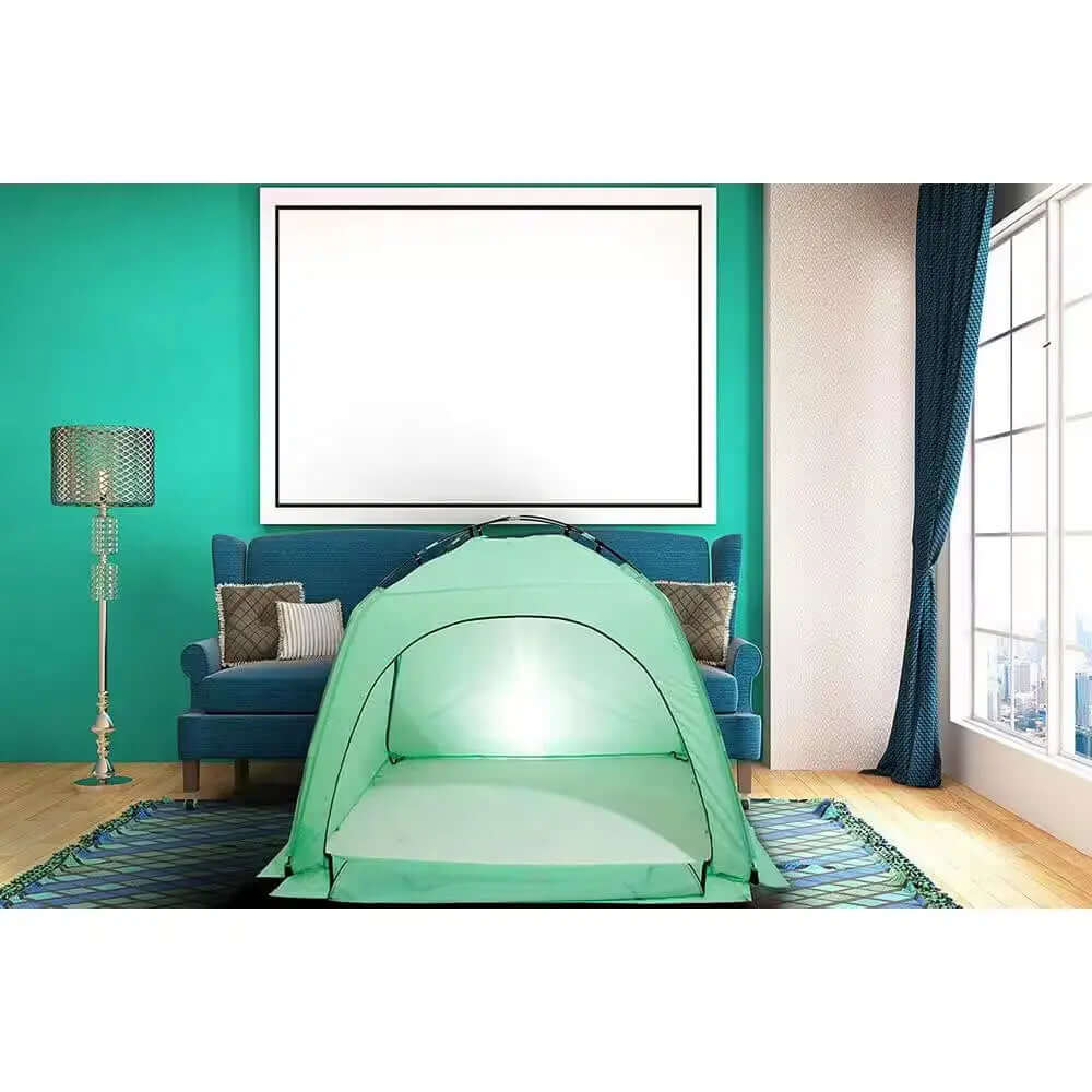 Blue Indoor Privacy Play Bed Tent for Kids - 79" x 59" x 57"-Allen Cozy Haven Store
