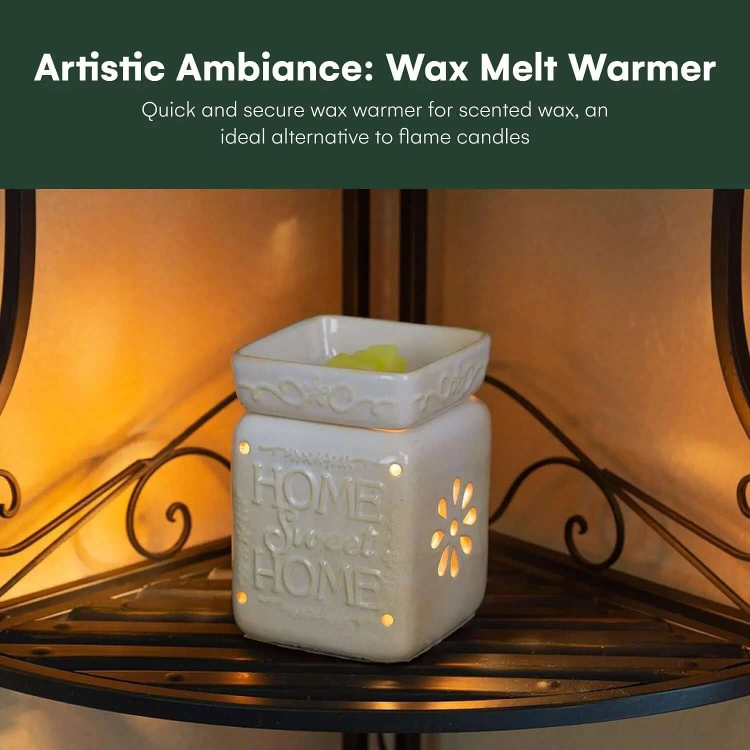 Home Sweet Home Fragrance and Essential Oil warmer for Scented Wax-Allen Cozy Haven Store
