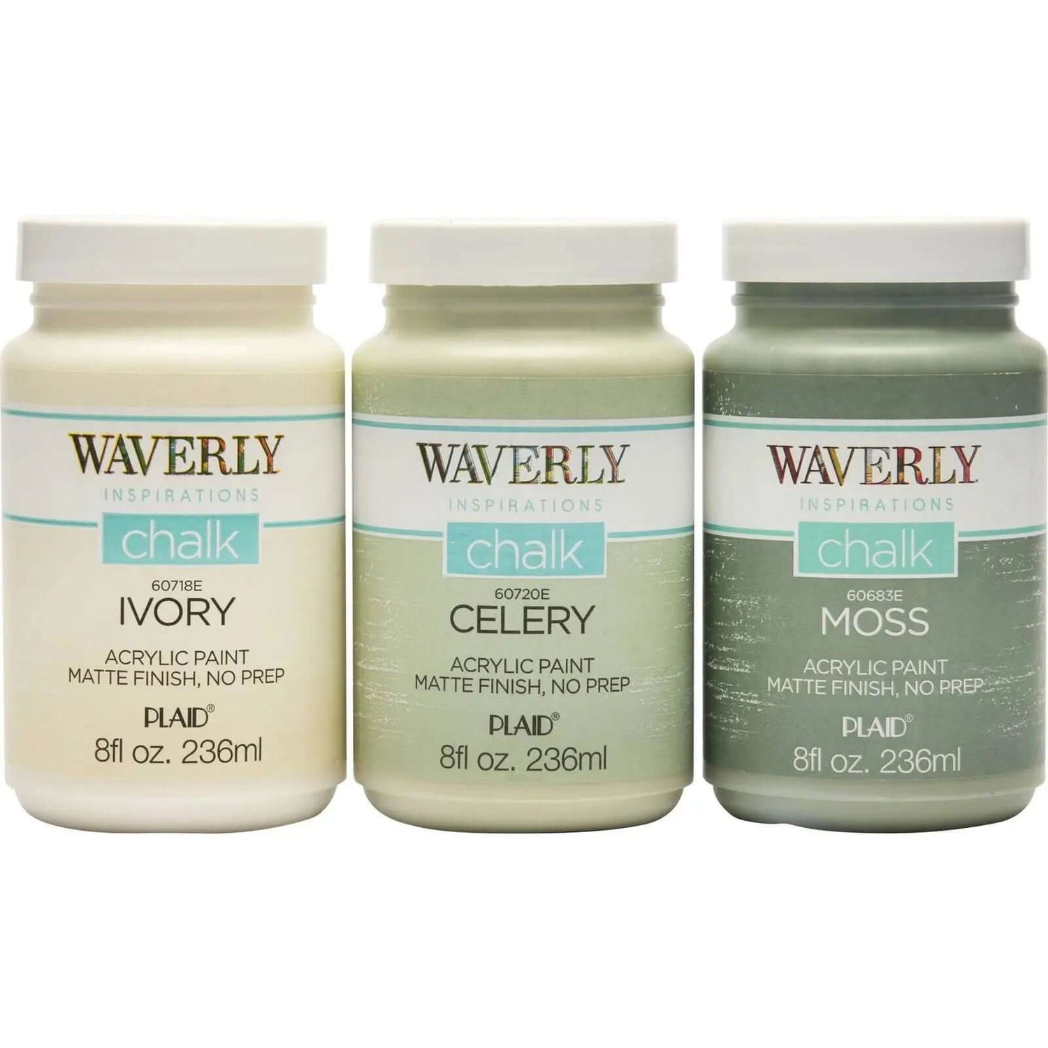 Chalk Paint Set - Ivory, Celery, and Moss (3 x 8 Fl Oz)-Allen Cozy Haven Store