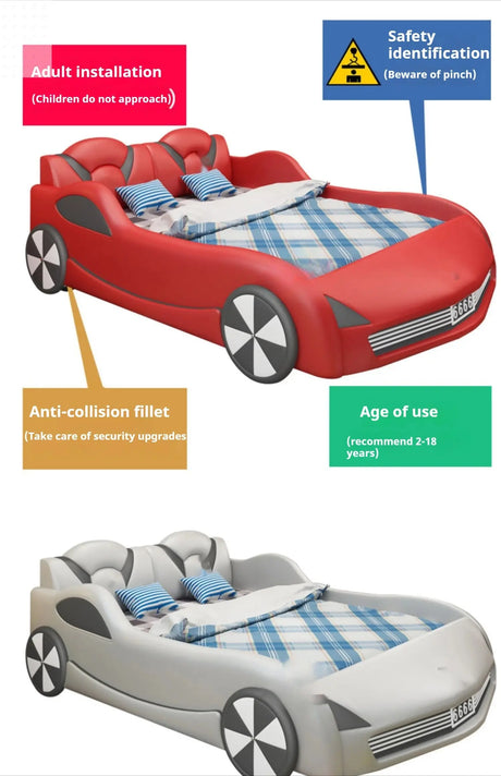 Children Luxury Boys Bed Pretty Unique Cute Nightstand Wood Storage Bed Car Design Camas Moderrna Inteligentes Bedroom Furniture Allen Cozy Haven Store