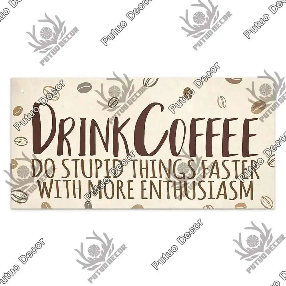 Coffee Wooden Hanging Signs Decorative Plaques Door Wooden Plaque in Home Decor Cafe Kitchen Hanging Home Decor-Allen Cozy Haven Store