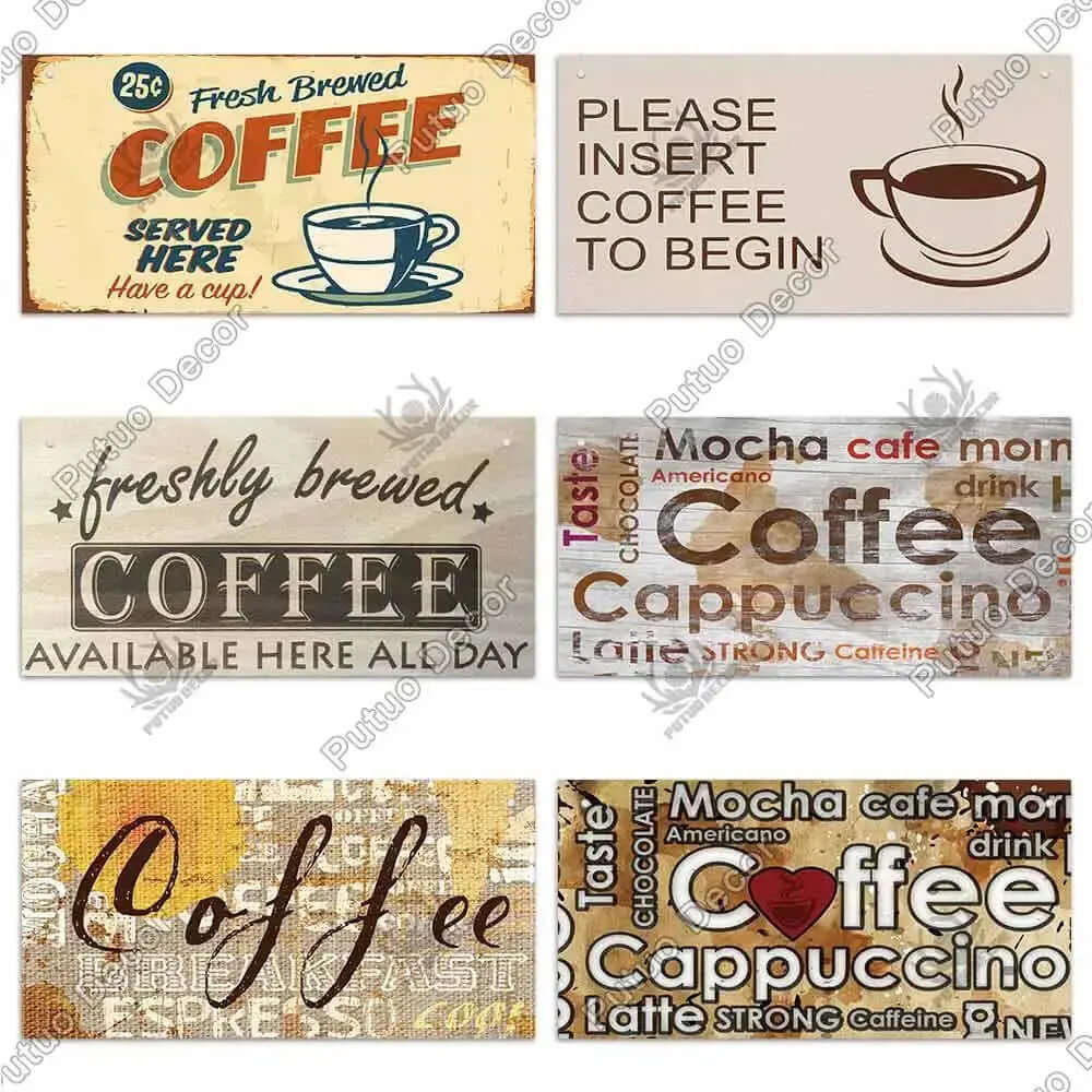 Coffee Wooden Hanging Signs Decorative Plaques Door Wooden Plaque in Home Decor Cafe Kitchen Hanging Home Decor-Allen Cozy Haven Store
