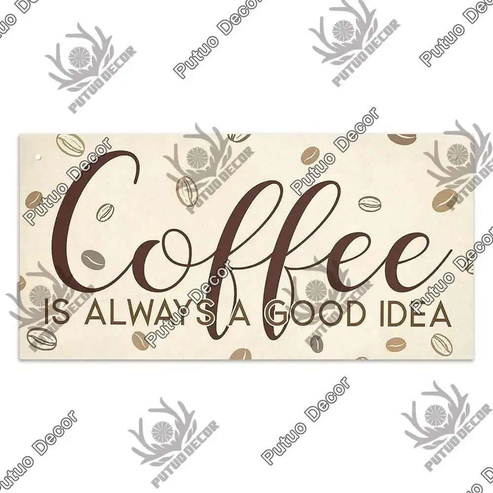 Coffee Wooden Hanging Signs Decorative Plaques Door Wooden Plaque in Home Decor Cafe Kitchen Hanging Home Decor-Allen Cozy Haven Store