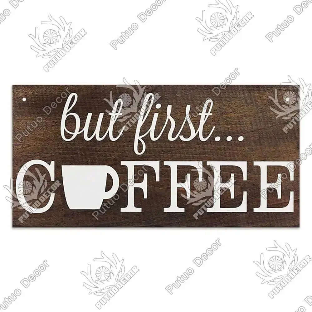 Coffee Wooden Hanging Signs Decorative Plaques Door Wooden Plaque in Home Decor Cafe Kitchen Hanging Home Decor-Allen Cozy Haven Store