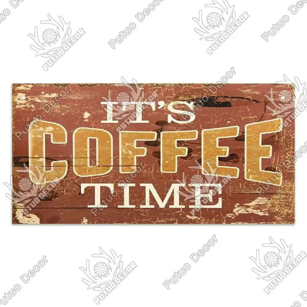 Coffee Wooden Hanging Signs Decorative Plaques Door Wooden Plaque in Home Decor Cafe Kitchen Hanging Home Decor-Allen Cozy Haven Store