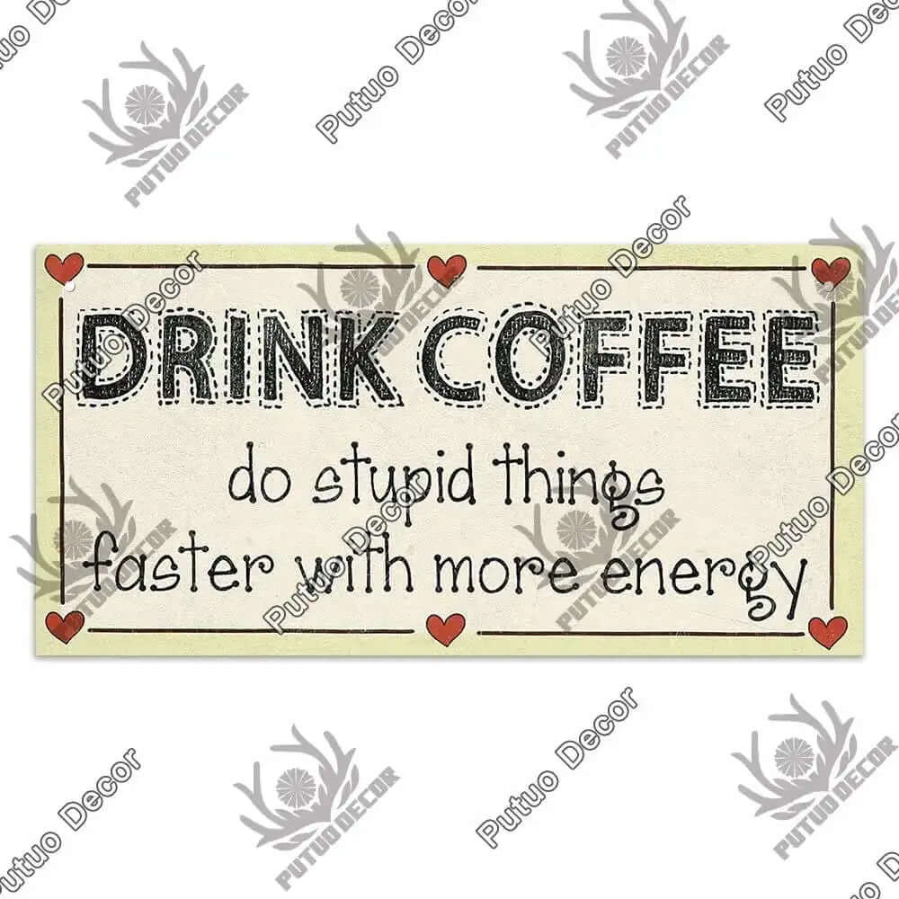 Coffee Wooden Hanging Signs Decorative Plaques Door Wooden Plaque in Home Decor Cafe Kitchen Hanging Home Decor-Allen Cozy Haven Store