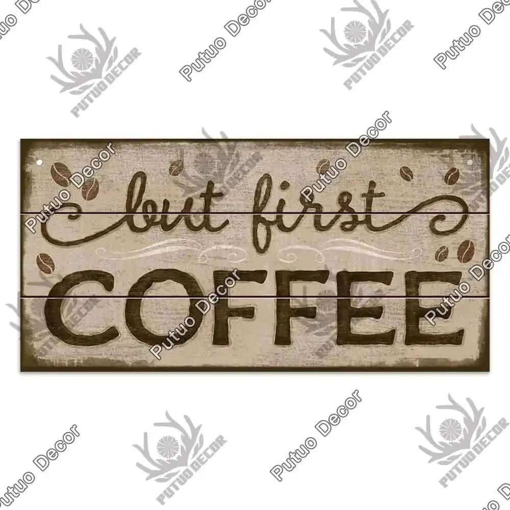 Coffee Wooden Hanging Signs Decorative Plaques Door Wooden Plaque in Home Decor Cafe Kitchen Hanging Home Decor-Allen Cozy Haven Store
