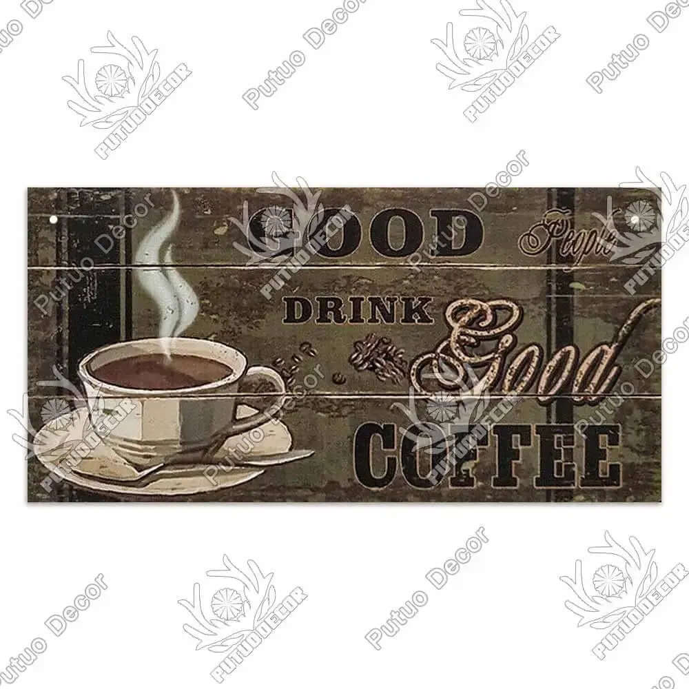 Coffee Wooden Hanging Signs Decorative Plaques Door Wooden Plaque in Home Decor Cafe Kitchen Hanging Home Decor-Allen Cozy Haven Store