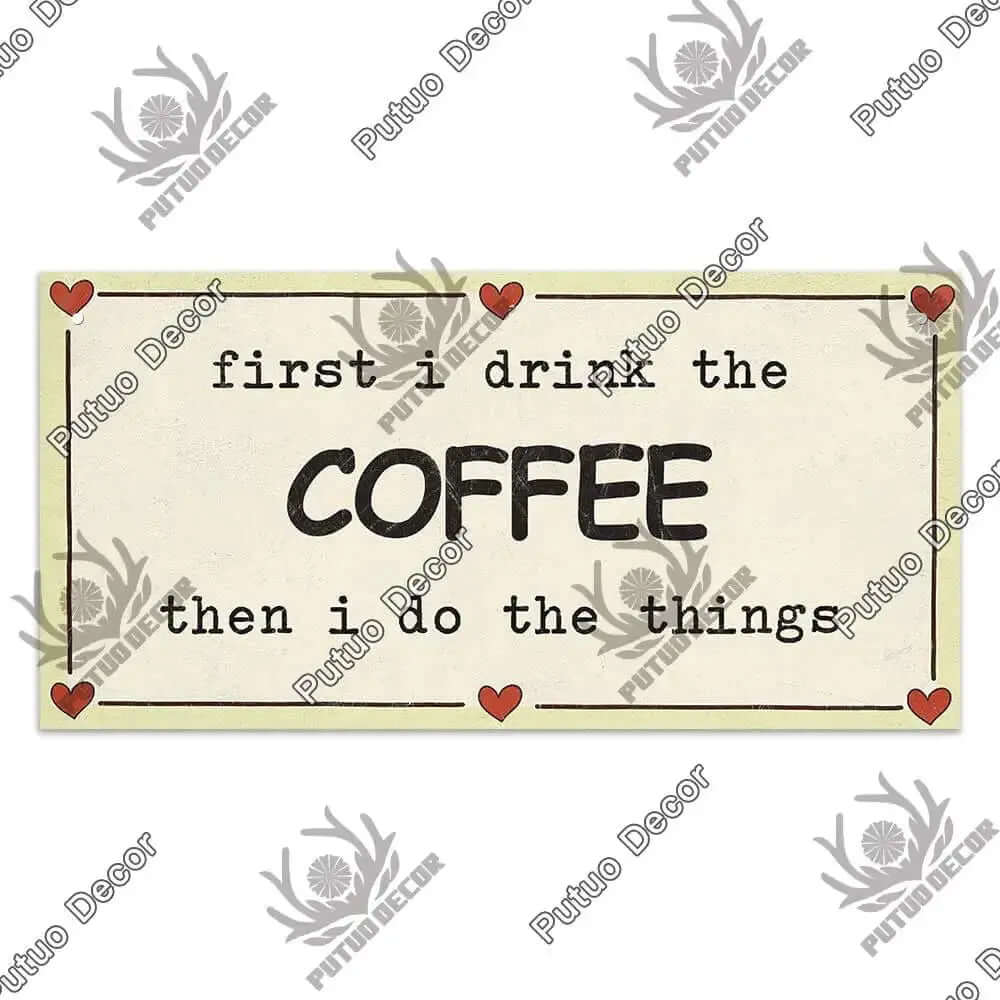 Coffee Wooden Hanging Signs Decorative Plaques Door Wooden Plaque in Home Decor Cafe Kitchen Hanging Home Decor-Allen Cozy Haven Store