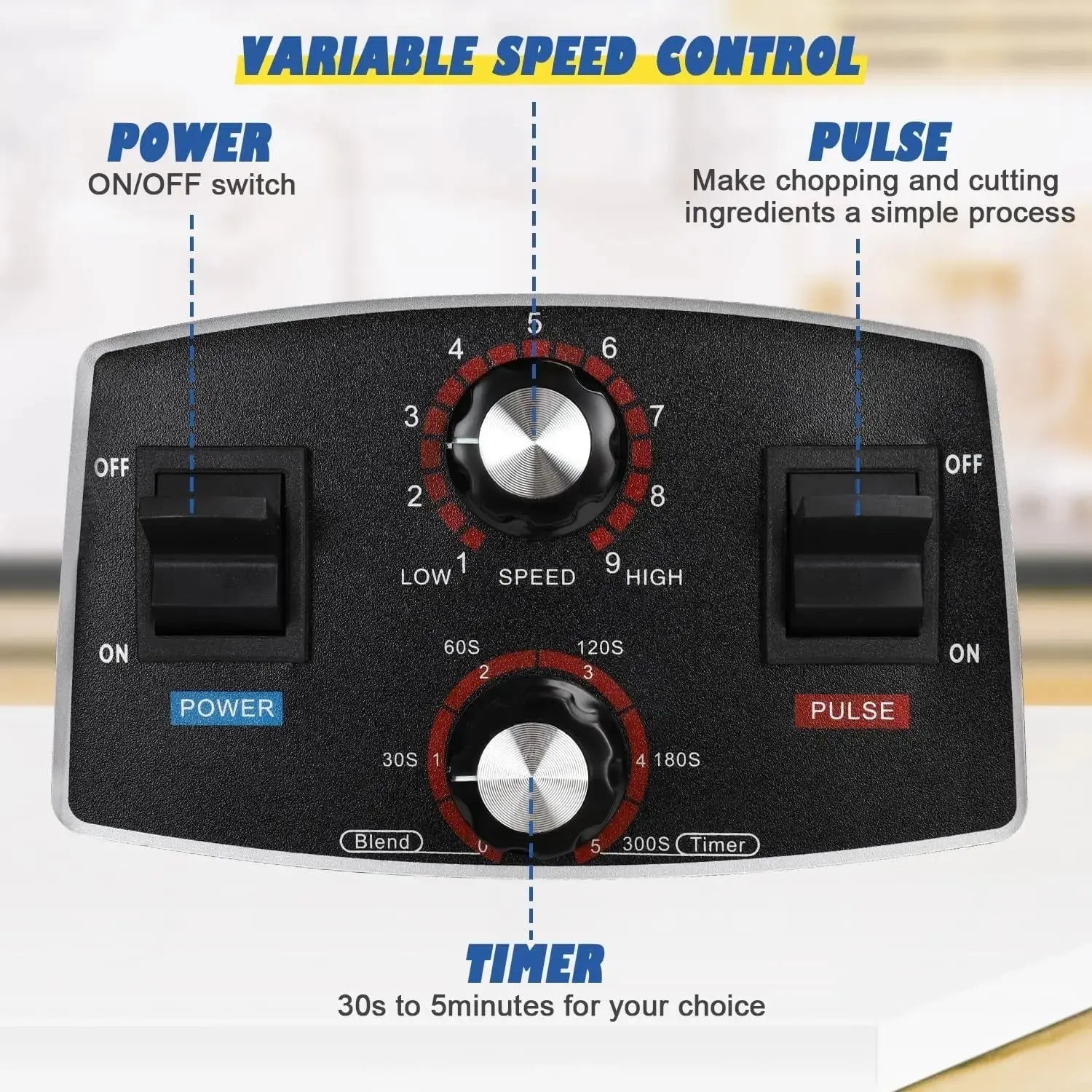 Commercial Blender with Timer, 70oz Capacity with 1500W-Allen Cozy Haven Store