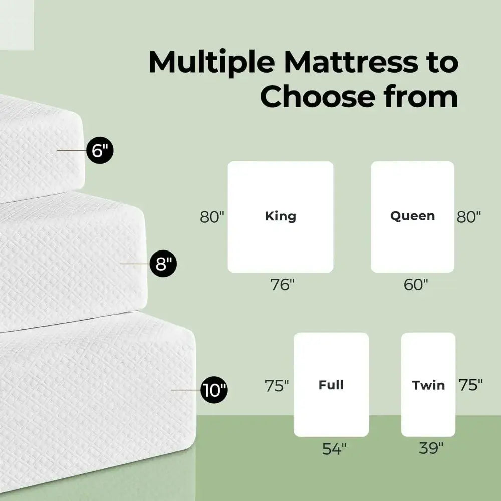 Cool Sleep Gel Memory Foam Mattress - King Size Allen Cozy Haven Store