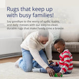 Cozy Cream Area Rug For Living Room, Bedroom - Swirl Waves Pattern - 6' X 9' - Durable & Easy To Clean Allen Cozy Haven Store