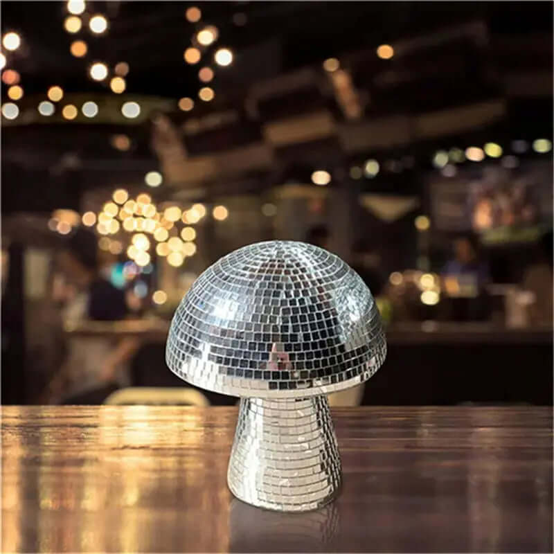 Disco Ball Mushroom - Mirrored Glass Home Décor Accent-Allen Cozy Haven Store