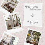 Distressed Rustic Farmhouse "Love" Wall Tile Sign - 32" x 8" Wood Decor for Home and Kitchen (White)-Allen Cozy Haven Store