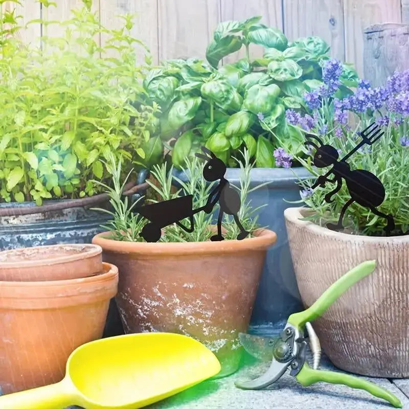 Elegant Metal Ant Garden Decor: Outdoor Metal Ornaments and Art Stake for Home, Lawn, and Backyard-Allen Cozy Haven Store