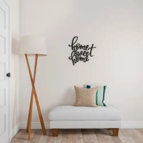 "Elegant Metal Cutout Sign: 'Home Sweet Home'"-Allen Cozy Haven Store