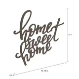"Elegant Metal Cutout Sign: 'Home Sweet Home'"-Allen Cozy Haven Store