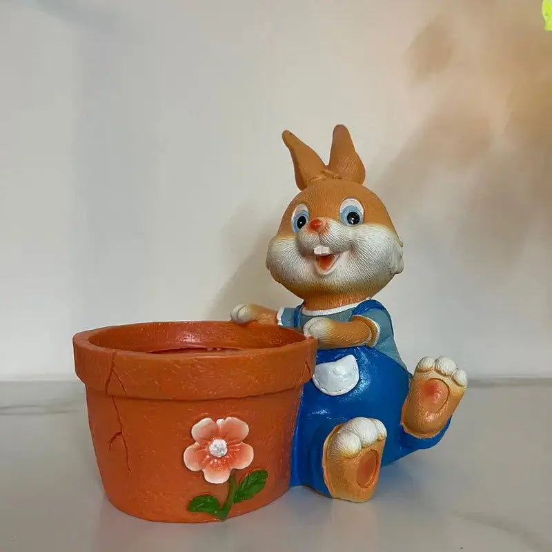 Elegant Rabbit Planter for Home Decor-Allen Cozy Haven Store