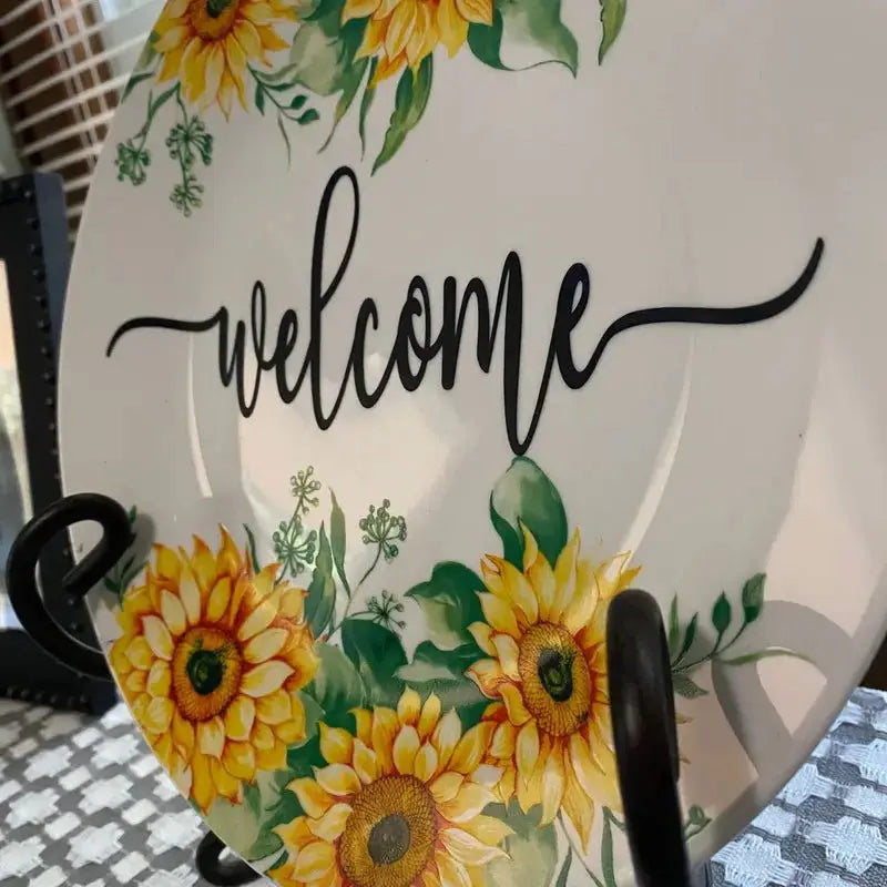 Elegant Sunflower Welcome Home Sign-Allen Cozy Haven Store