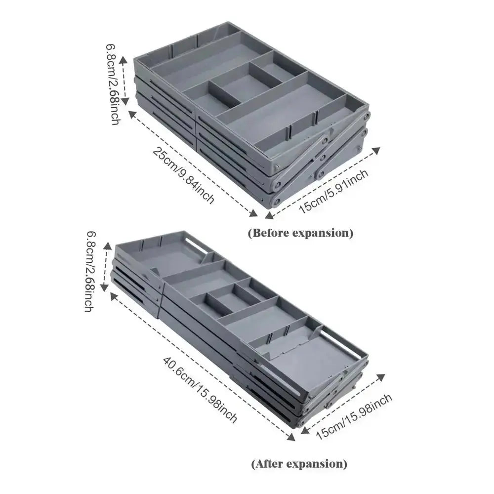 Expandable Multi-Level Drawer Organizer for Office Supplies and Kitchen Utensils-Allen Cozy Haven Store