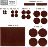 Felt Furniture Pads 235 PCS Premium Furniture Pads - Felt Pads Furniture Feet Best Wood Floor Protectors-Allen Cozy Haven Store