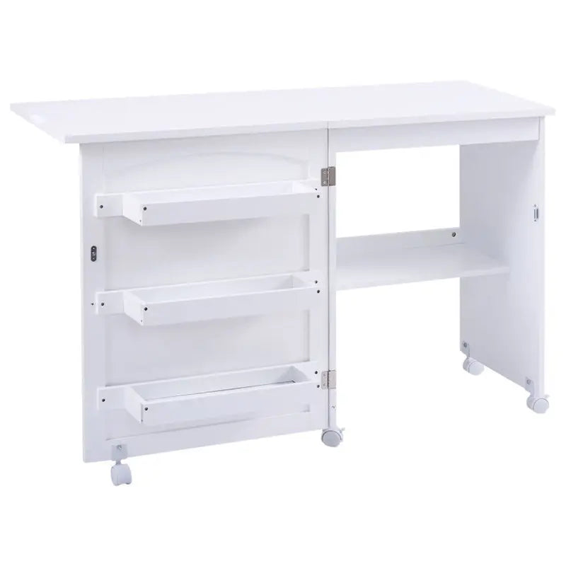 Folding Sewing Craft Table Shelf Storage Cabinet Home Furniture-Allen Cozy Haven Store