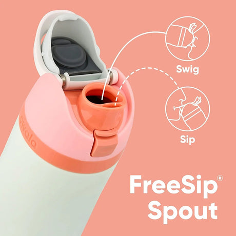 Freesip 24-Ounce Insulated Water Bottle with Straw - BPA-Free, Ideal for Sports and Travel, Dark Color-Allen Cozy Haven Store