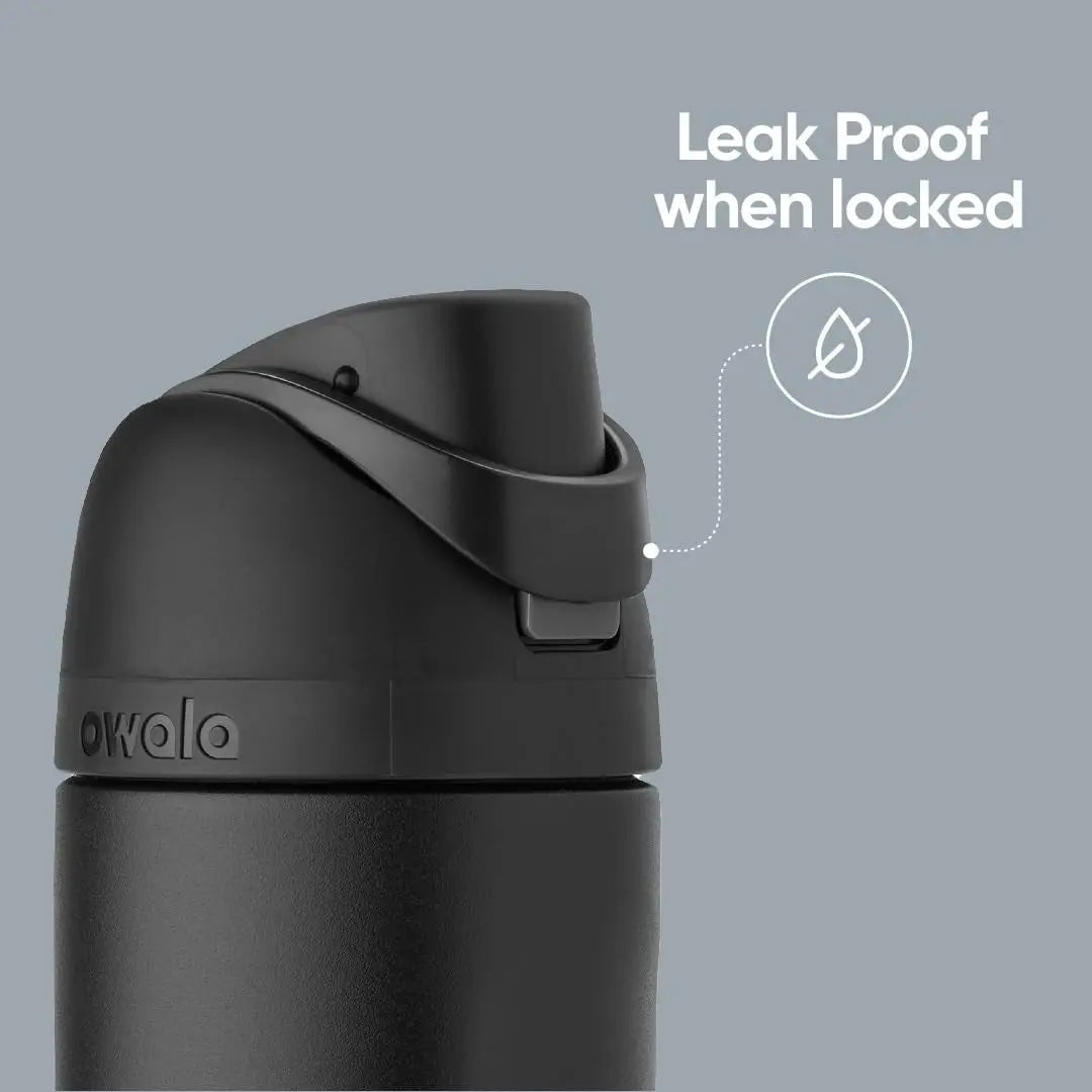 Freesip 24-Ounce Insulated Water Bottle with Straw - BPA-Free, Ideal for Sports and Travel, Dark Color-Allen Cozy Haven Store