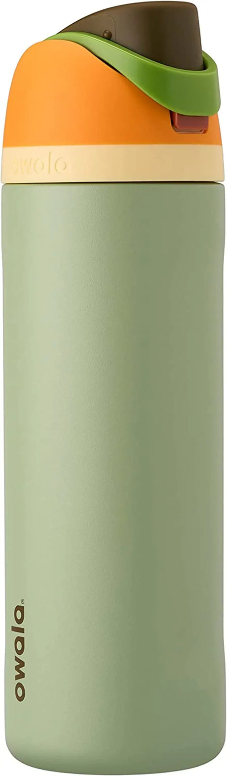 Freesip 24-Ounce Insulated Water Bottle with Straw - BPA-Free, Ideal for Sports and Travel, Dark Color-Allen Cozy Haven Store