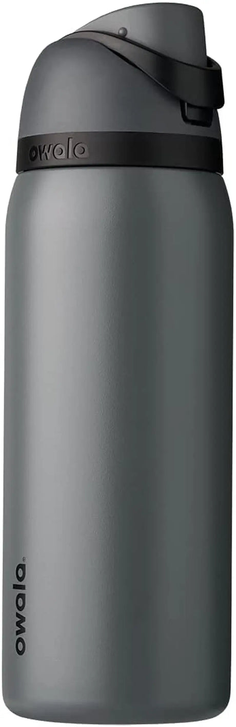 Freesip 24-Ounce Insulated Water Bottle with Straw - BPA-Free, Ideal for Sports and Travel, Dark Color-Allen Cozy Haven Store