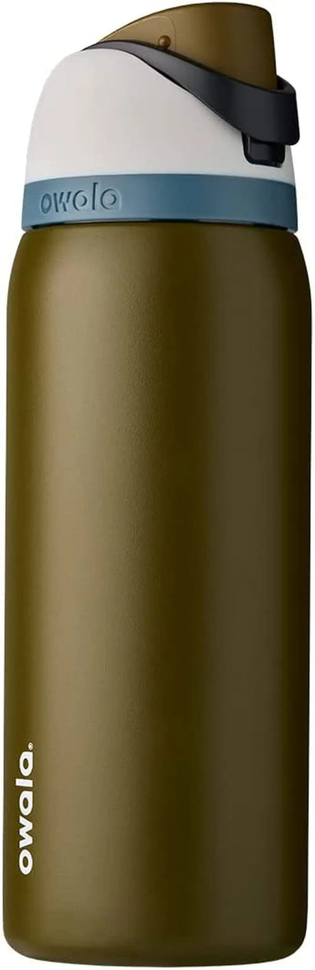 Freesip 24-Ounce Insulated Water Bottle with Straw - BPA-Free, Ideal for Sports and Travel, Dark Color-Allen Cozy Haven Store