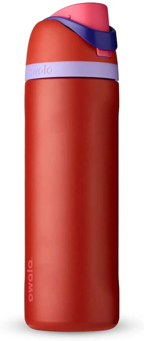 Freesip 24-Ounce Insulated Water Bottle with Straw - BPA-Free, Ideal for Sports and Travel, Dark Color-Allen Cozy Haven Store