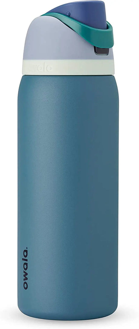 Freesip 24-Ounce Insulated Water Bottle with Straw - BPA-Free, Ideal for Sports and Travel, Dark Color-Allen Cozy Haven Store