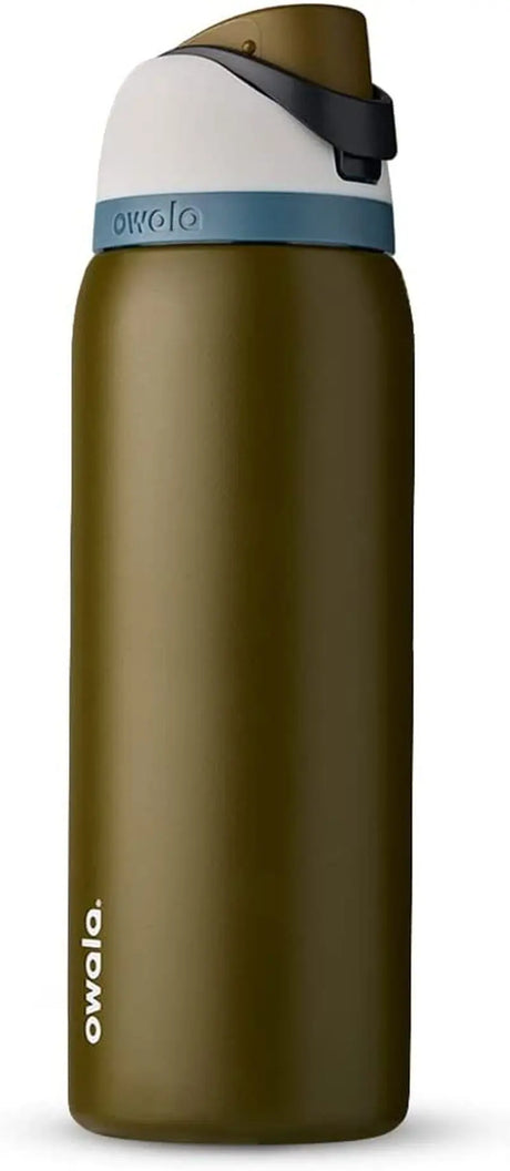 Freesip 24-Ounce Insulated Water Bottle with Straw - BPA-Free, Ideal for Sports and Travel, Dark Color-Allen Cozy Haven Store