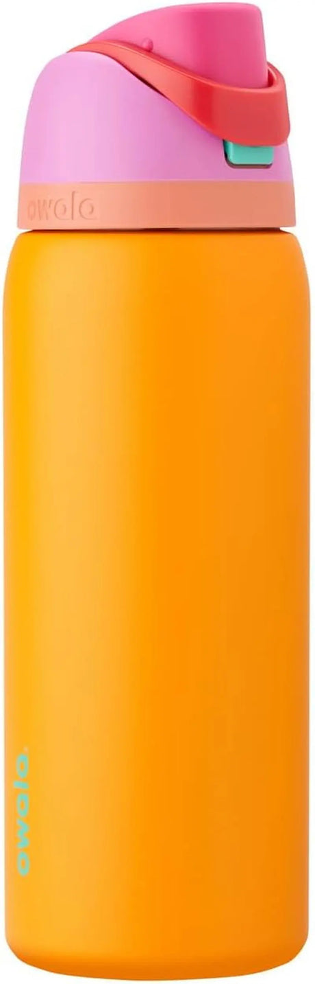 Freesip 24-Ounce Insulated Water Bottle with Straw - BPA-Free, Ideal for Sports and Travel, Dark Color-Allen Cozy Haven Store