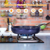Frying Pan Sets Non Stick 3Pieces Blue 3D Diamond Cookware-Allen Cozy Haven Store