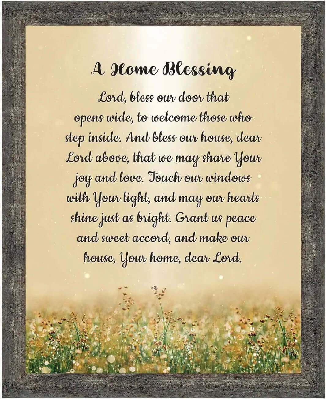"God Bless This Home: Elegant Home Blessing Sign and Décor, Model 2195BW"-Allen Cozy Haven Store